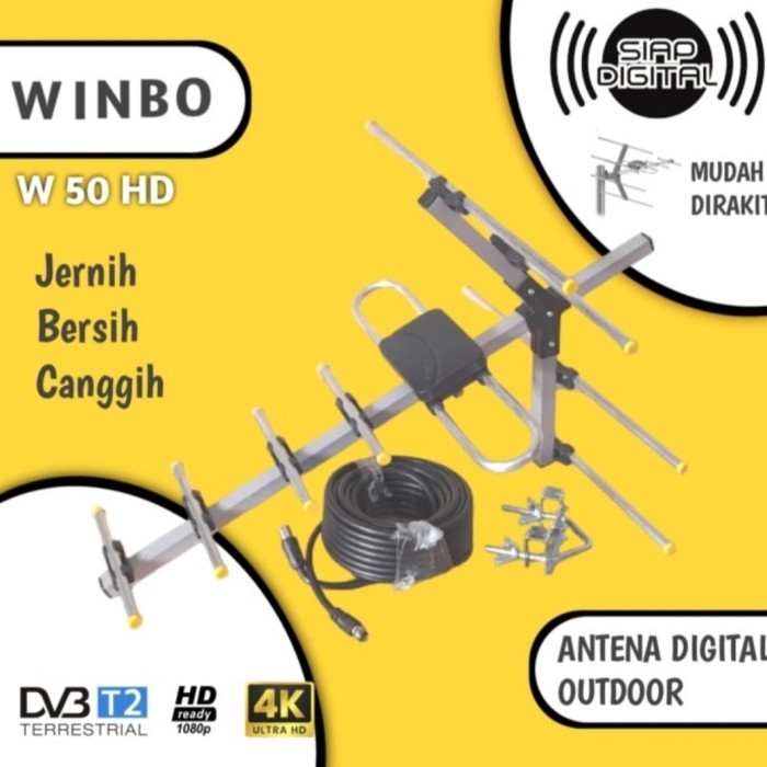 ANTENA TV DIGITAL ANALOG OUTDOOR FREE KABEL ANTENA TV LUAR ORIGINAL