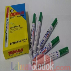 

SPIDOL PERMANENT PAINT MARKER SNOWMAN HIJAU Isi 12 PCS