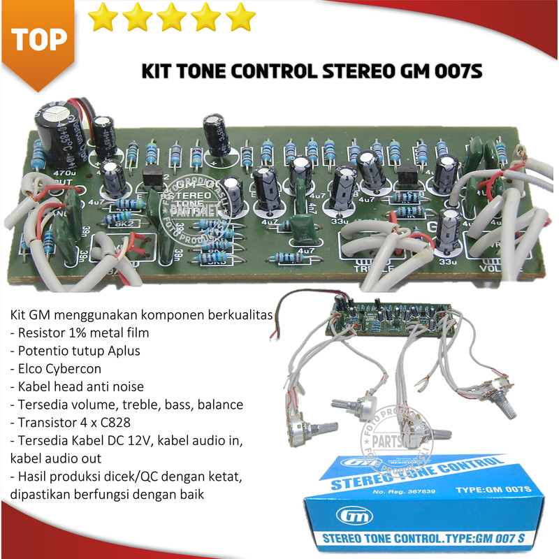 Kit tone control stereo GM 007S