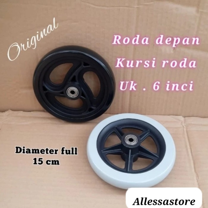 roda depan kursi roda 6 inch "diameter 15cm" original