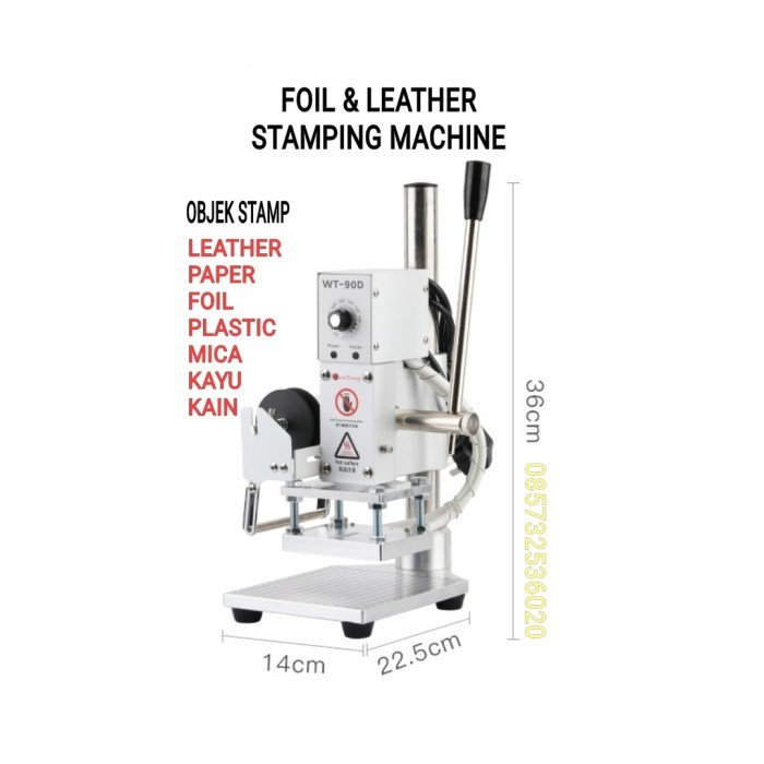 Mesin emboss foil leather hot stamping