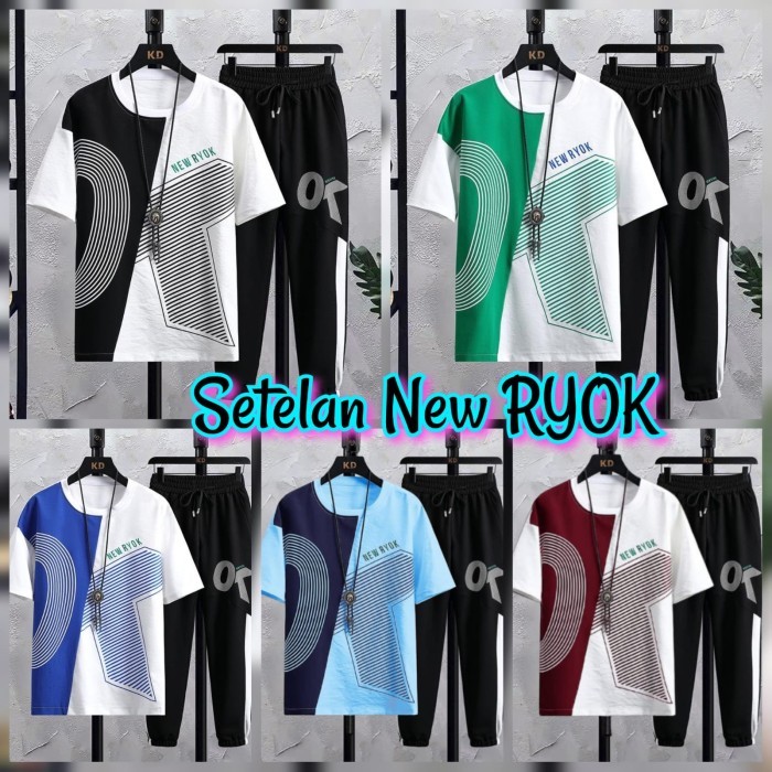 Baju Anak Remaja Kaos Oblong & Set Jogger New Ryok