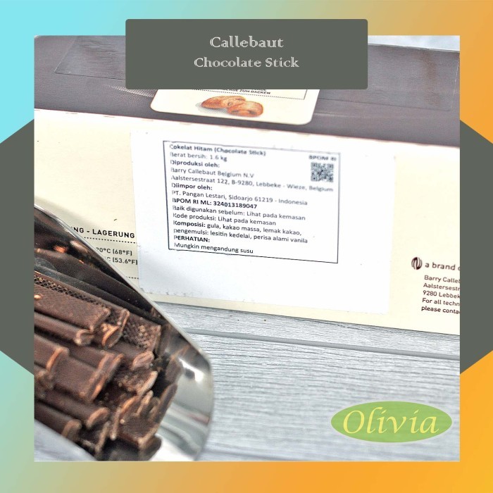 

Murah Callebaut Dark Chocolate Baton Baking Sticks 1,6 kg 44% Cokelat Baton