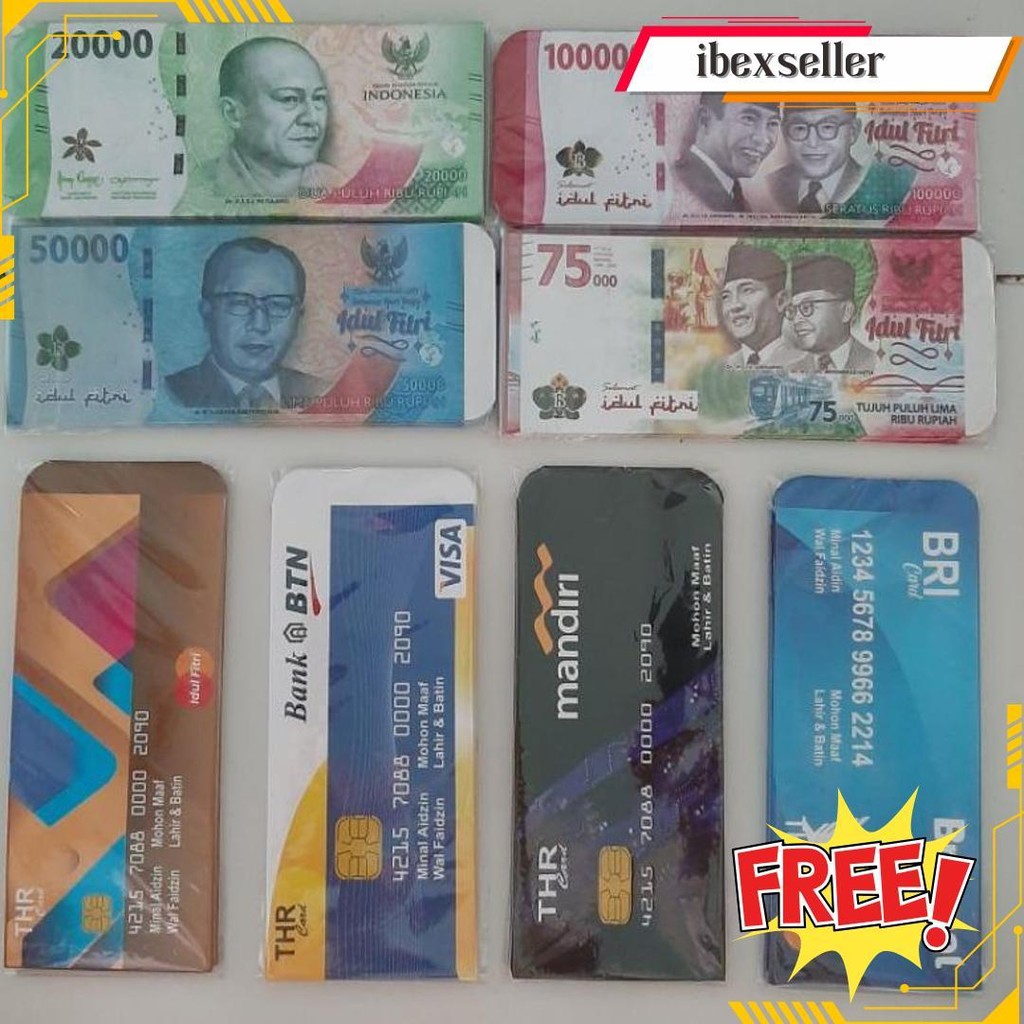 

Amplop Lebaran Jumbo Motif Snack, Uang, Dan Bank Isi 10 Gratis Ongkir