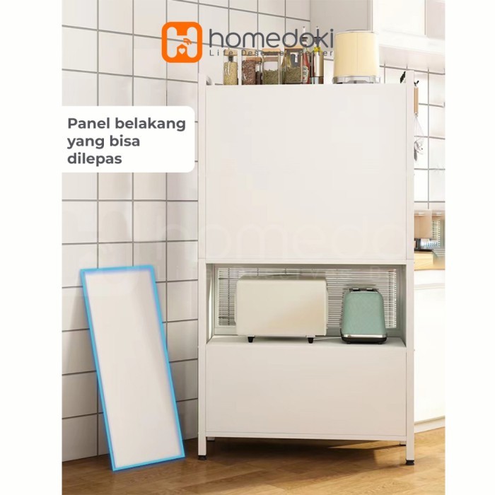 HOMEDOKI RAK PIRING TERTUTUP / RAK DAPUR / RAK SERBAGUNA 5 SUSUN