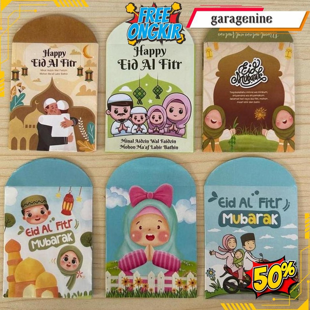 

10 Pcs Amplop Medium Muslim Aestetik Amplop Lebaran 2025 Siap Kirim