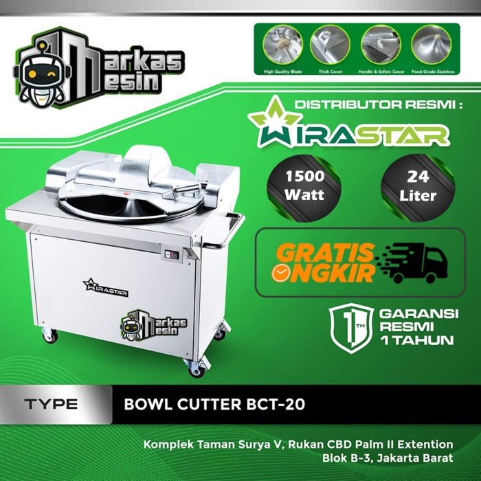 MESIN GILING DAGING BAKSO / BOWL CUTTER WIRASTAR BCT-20