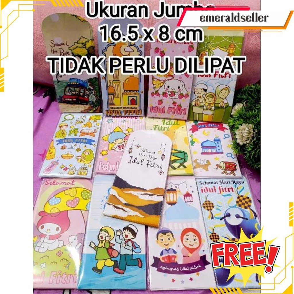

Amplop Lebaran Idul Fitri (Isi 50 Pcs) Amplop Karakter Viral Angpao Terlaris Bisa Cod