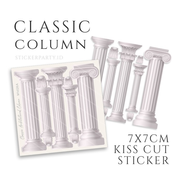 

```````] Stiker Klasik Kolom Arsitektur Toploader DIY Polco Sticker Party MN026
