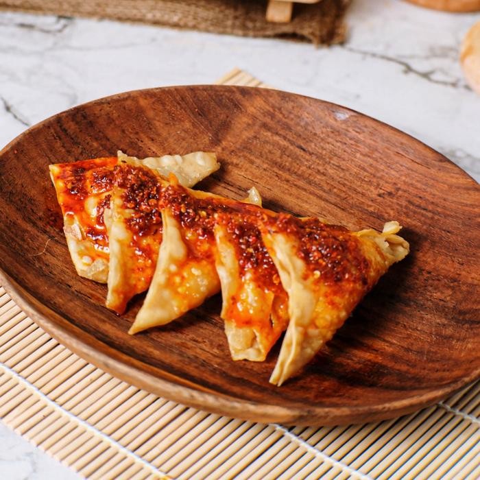 

New Product 3 Pack Pangsit Ayam Keju Kuah Goreng Crispy Camilan Pedas Combo Geli Food