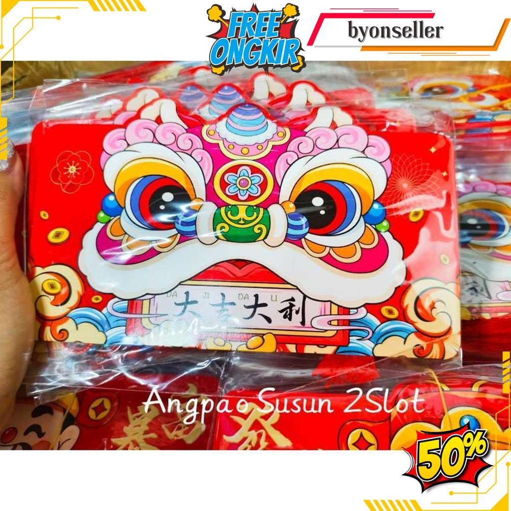 

Angpao Imlek Susun Model Tirai Tarik 6 Slot Dan 10 Slot /Hongpao Imlek Panjang Shio Ular Viral Mewah Bisa Cod