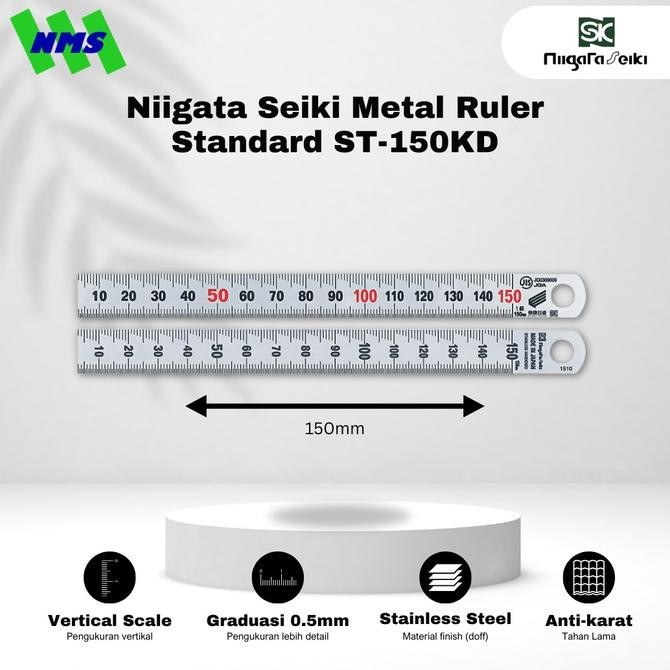 

Promo Niigata Seiki Metal Ruler Standard ST-150KD COD