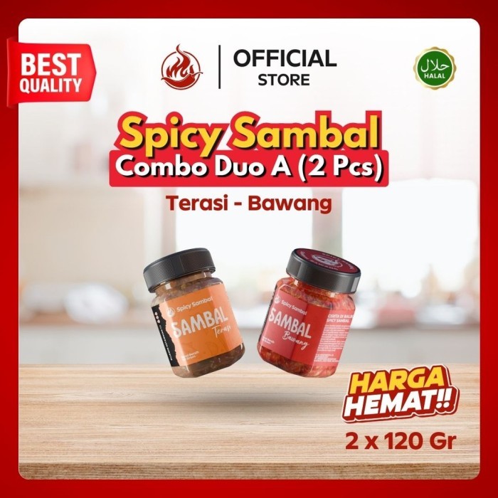 

TERLARIS SPICY SAMBAL - PAKET COMBO DUO - 2 PCS X 120 GR MURAH!!! MURAH