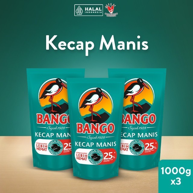 

TERLARIS BANGO KECAP MANIS REFILL 1000G/735 ML X3 MURAH!!! MURAH