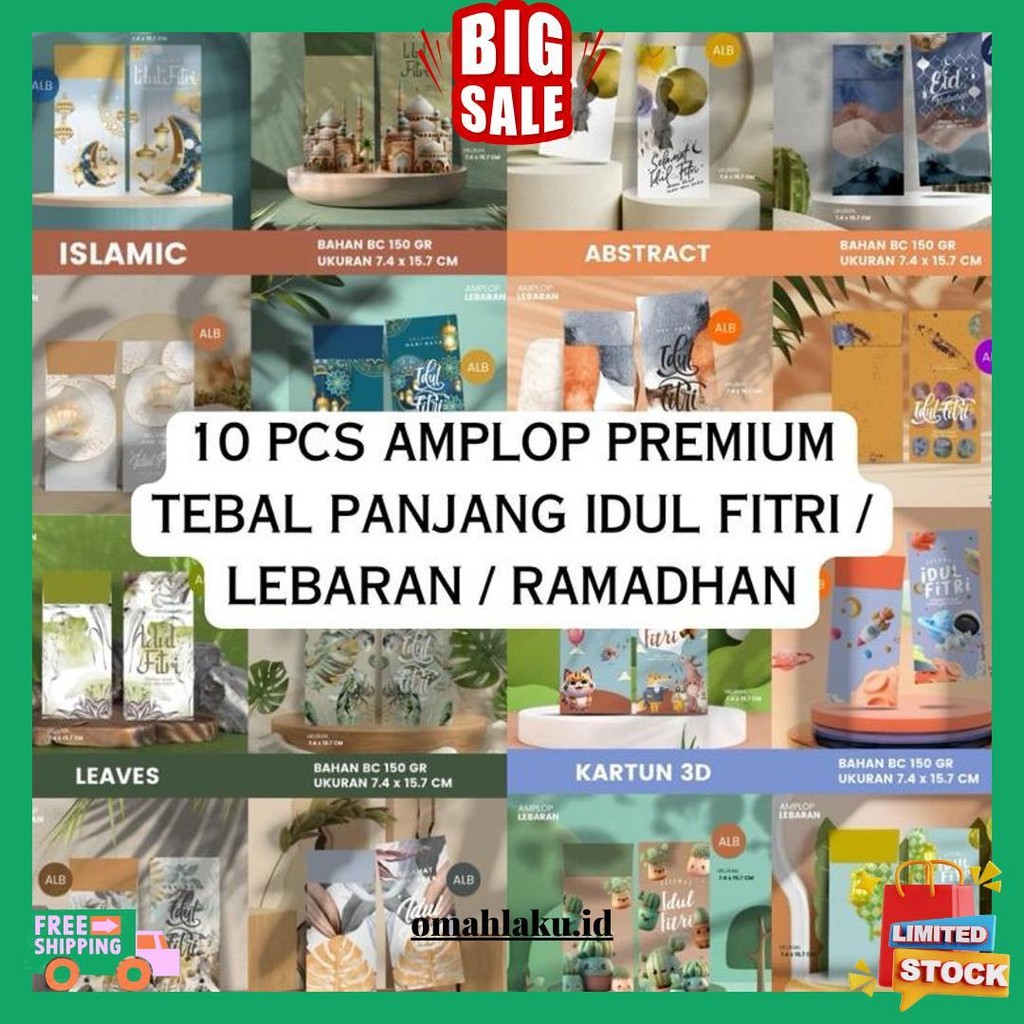 

[10Pcs] Kertas Amplop Angpao Lebaran 2025 Premium Tebal Panjang Profesional Idul Fitri Aesthetic Ramadham Bisa Cod