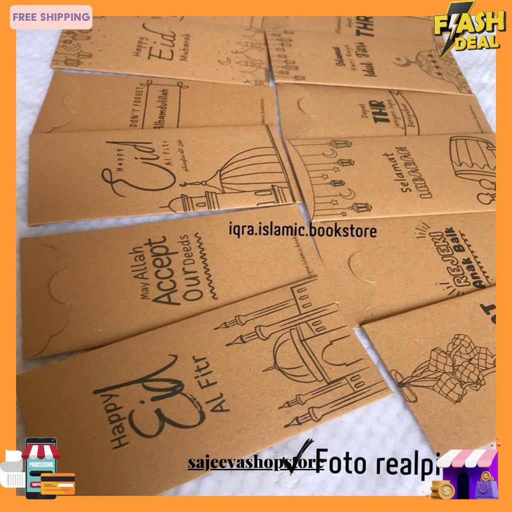 

1 Pack Isi 5 Amplop Lebaran Idul Fitri 2025 Premium Rustic Aesthetic Unik Lucu Bahan Craft Tebal Angpao Desain Terbaru Uang Tidak Dilipat Ready Stock Terlaris