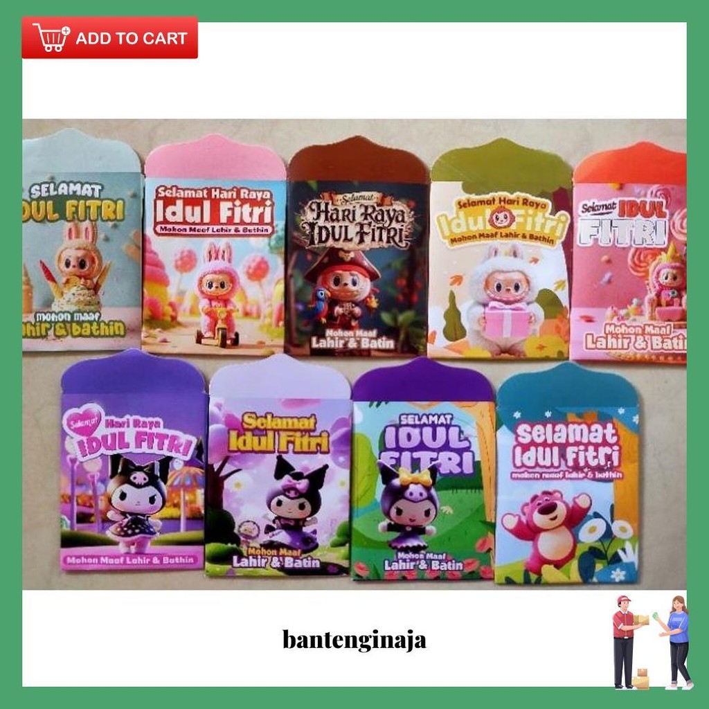 

(100 Lembar) Amplop Lebaran Idul Fitri Bentuk Lembaran Belum Dilem Bisa Cod
