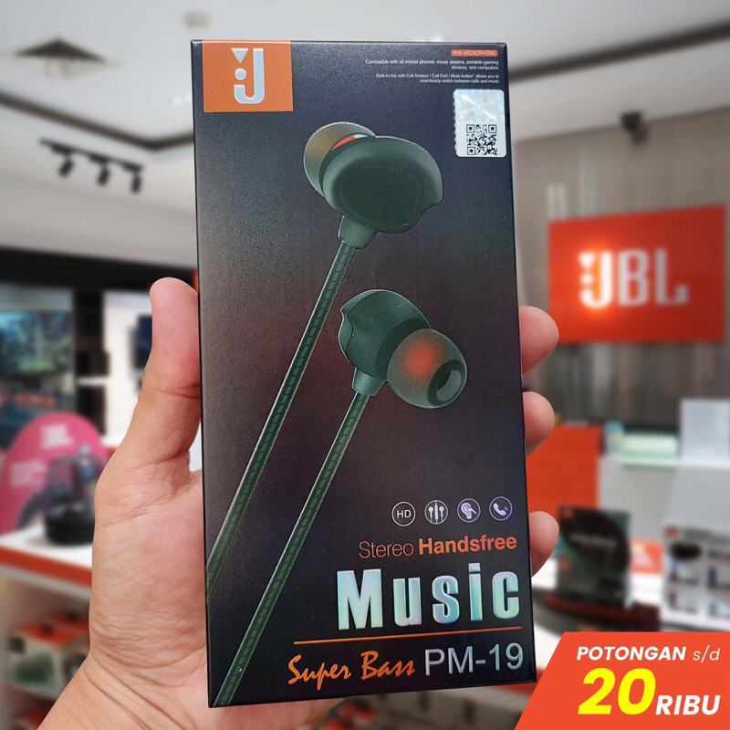 Headset JBL Original Earphone JBL Stereo Handsfree Music Extra Bass Mega Bass Music Headset JBL
