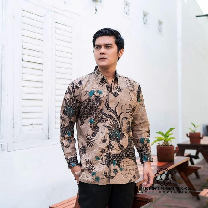 Baju kemeja pria batik katun premium anak muda elegan buat kantor Terlaris
