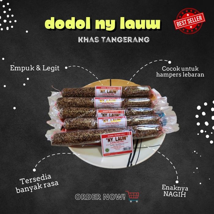 

terbaru !!! hampers ramadhan dodol ny lauw free box halal - isi 5pcs - 200gr ready