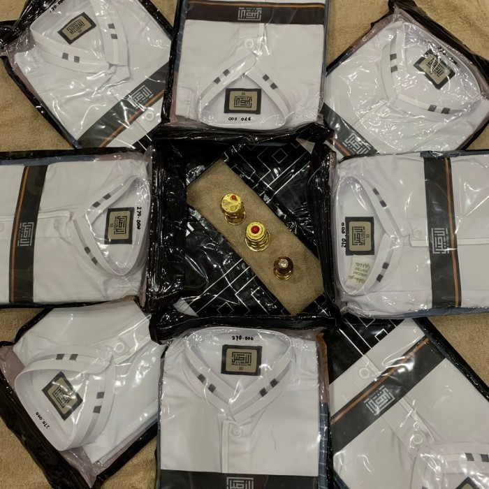 Jubah Al Aseel Dewasa Putih Lengan Pendek Harga Promo