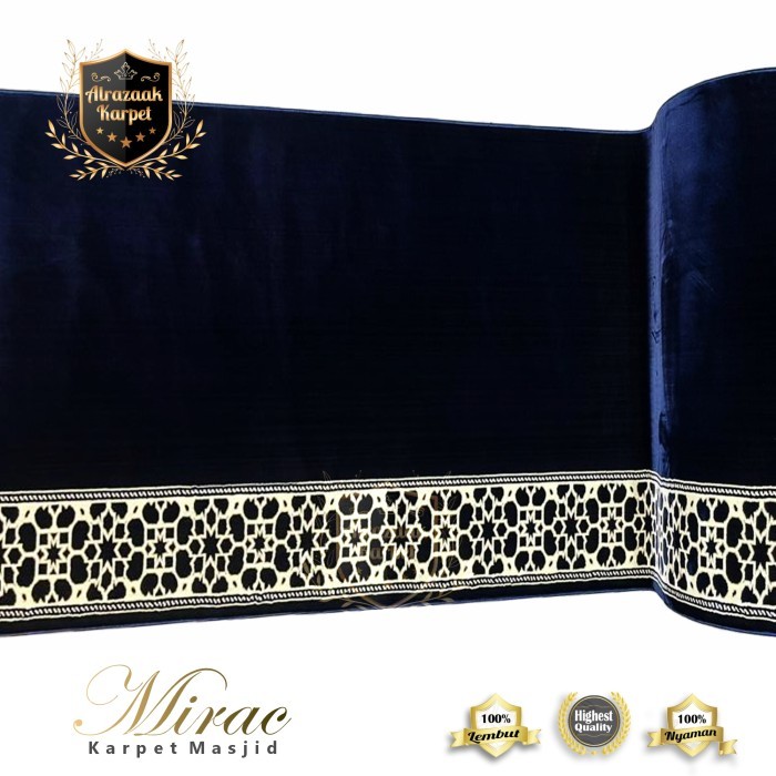Kosanshoop Karpet/Sajadah Masjid Mushola Turki Mirac Meteran (Biru)