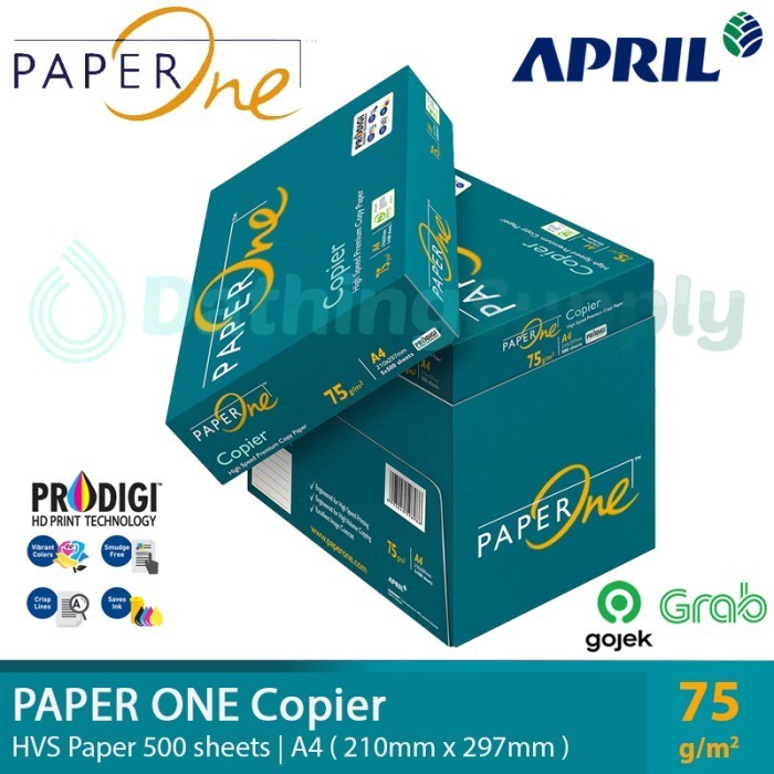 

(KHUSUS GOJEK/GRAB) Kertas HVS Paper One A4 75 gr/ 70 gr / 1 Dus 5 Rim