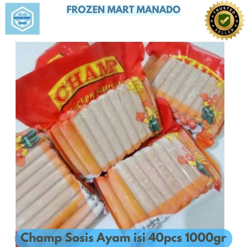 

Champ Sosis Ayam isi 40pcs 1000gr - Frozen Mart Manado (Frozen Food Manado)