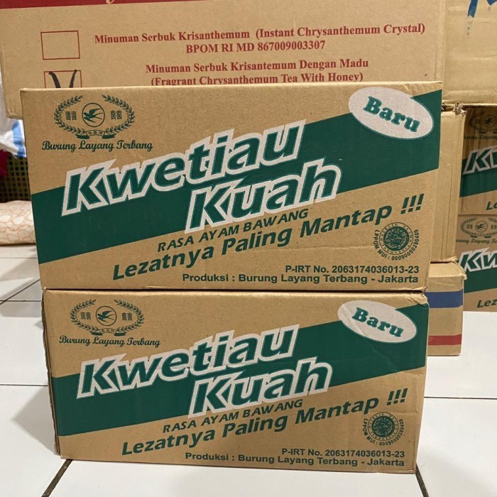

TERLARIS KWETIAU KUAH CAP BURUNG LAYANG TERBANG 1 DUS ISI 20 PCS MURAH!!! MURAH