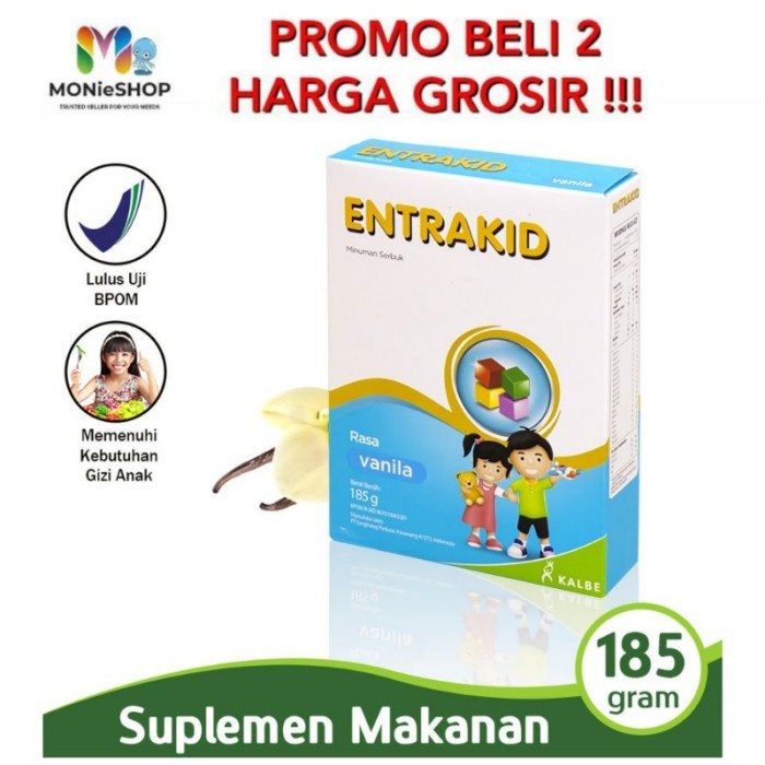 

TERLARIS MONIESHOP - ENTRAKID VANILA COKLAT 185GR PENAMBAH BERAT BADAN ANAK 1-5 TH MURAH!!! MURAH