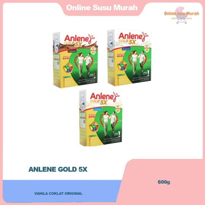 

TERLARIS ANLENE GOLD 5X 600GR SUSU DEWASA 600 GR MURAH!!! MURAH