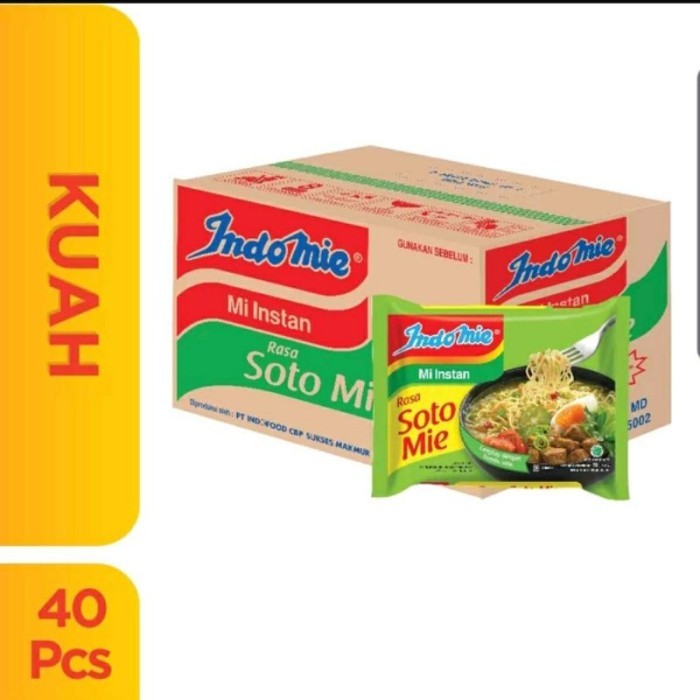

TERLARIS INDOMIE KUAH RASA SOTO MIE 1 DUS ISI 40 PCS MURAH!!! MURAH