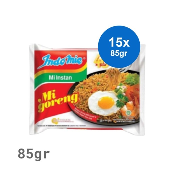 

TERLARIS INDOMIE MI GORENG MIE INSTAN 15 X 85 GR MURAH!!! MURAH