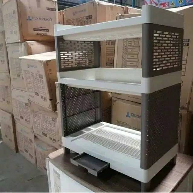 Awet Olymplast Rak Piring Rsok/ Rak Piring Plastik / Rak Piring Susun 2 Susun 3