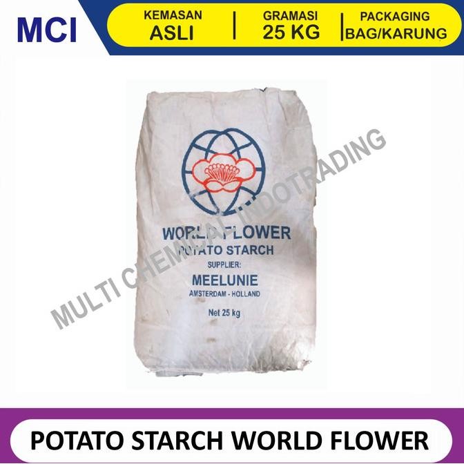 

Potato Starch World Flower Meelunie Denmark / Tepung Pati Kentang - 1 Bag 25 Kg Original