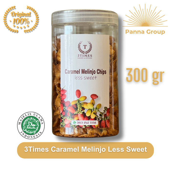 

3Times Caramel Melinjo Less Sweet / Keripik Melinjo / Kerupuk Melinjo
