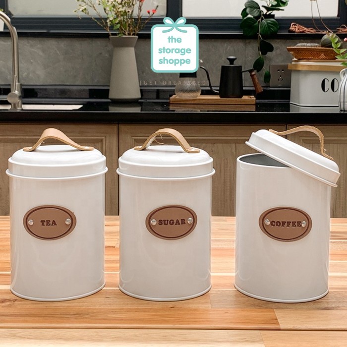 Toples Gula Kopi Teh / Tempat Gula Teh Kopi Dengan Handle Kulit