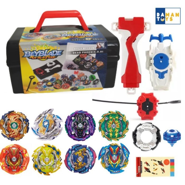 Gasing Beyblade Portable Box 8 In 1 Gasing Set