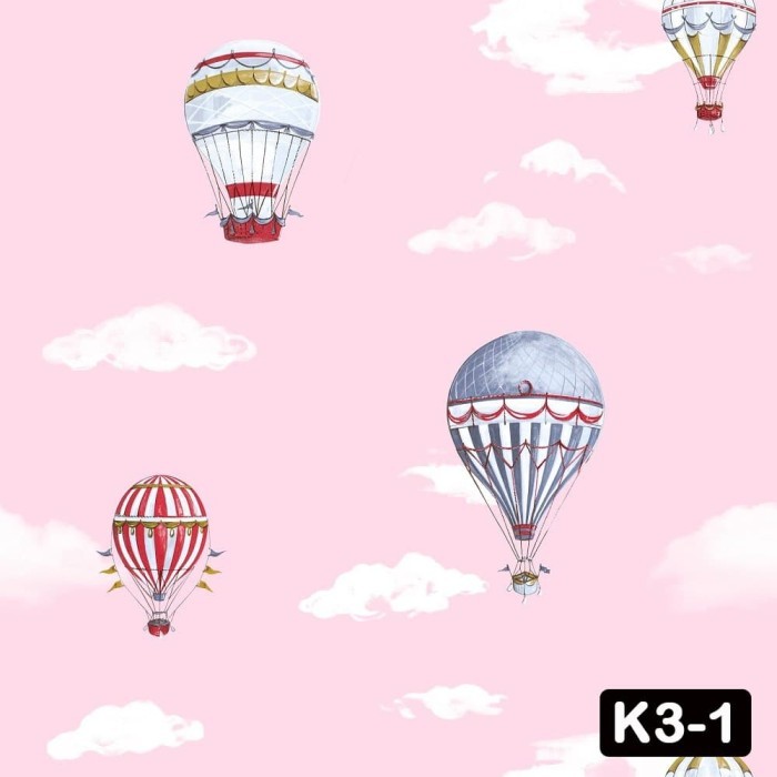 Ready Gas!!! Wallpaper Dinding Murah - 5M2 - Motif Anak - Balon Udara