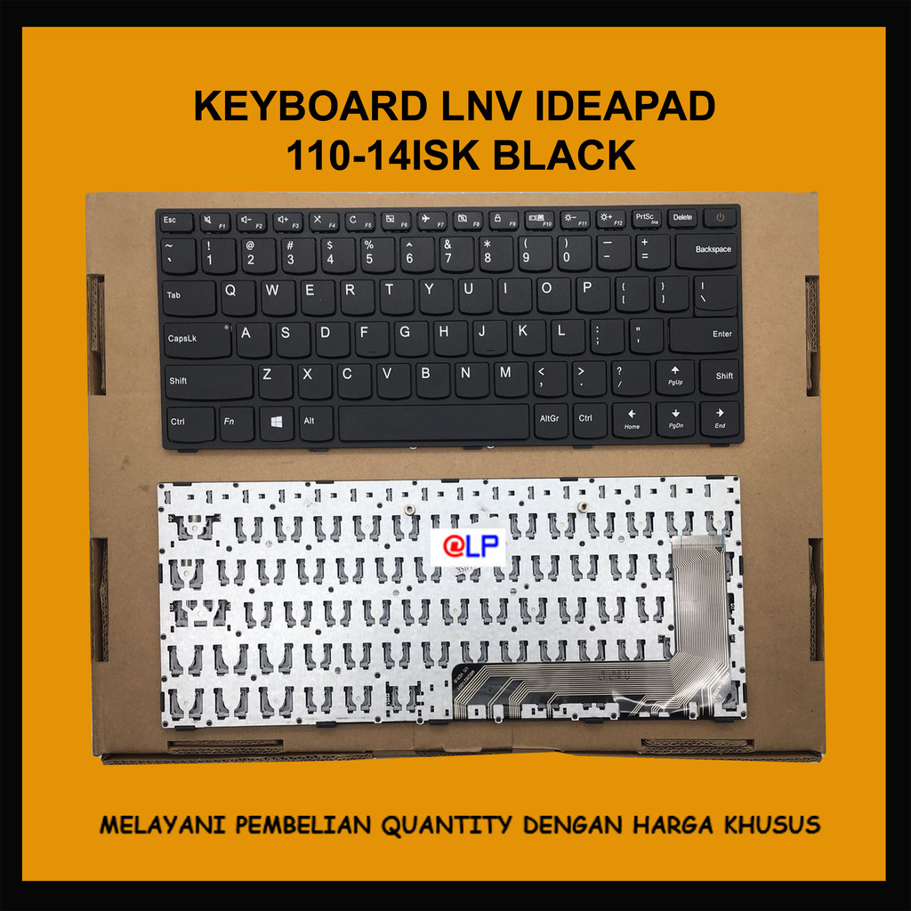 Keyboard Laptop Lenovo Ideapad 110-14isk Black