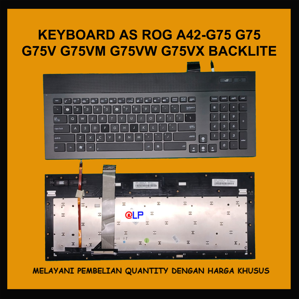 Keyboard Laptop Asus Rog a42-g75 g75 g75v g75vm g75vw g75vx Backlite