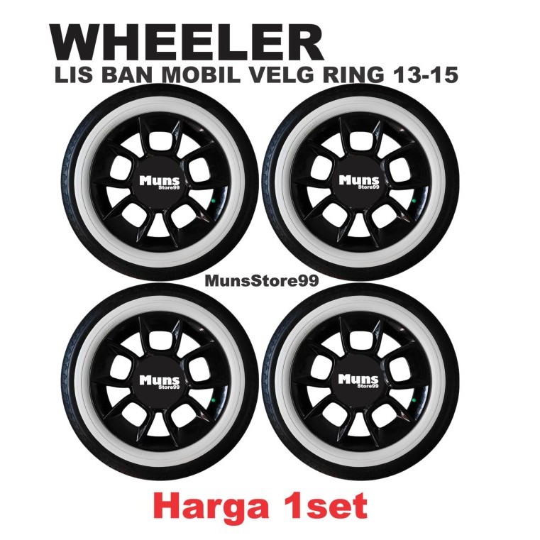 Wheeler Lis Ban Lisban White Wall Whitewall Ban Mobil Ring 13-15