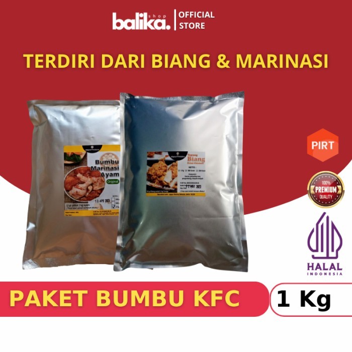 

TERLARIS BUMBU FRIED CHICKEN PAKET UJICOBA 500 GR BIANG DAN 500 GR MARINASI MURAH!!! MURAH