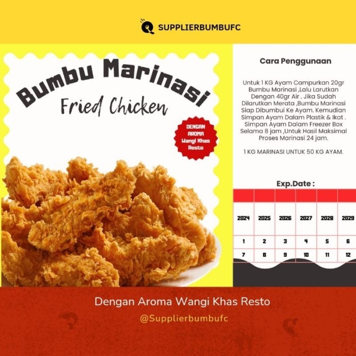 

TERLARIS BUMBU MARINASI FRIED CHICKEN (1KG) MURAH!!! MURAH