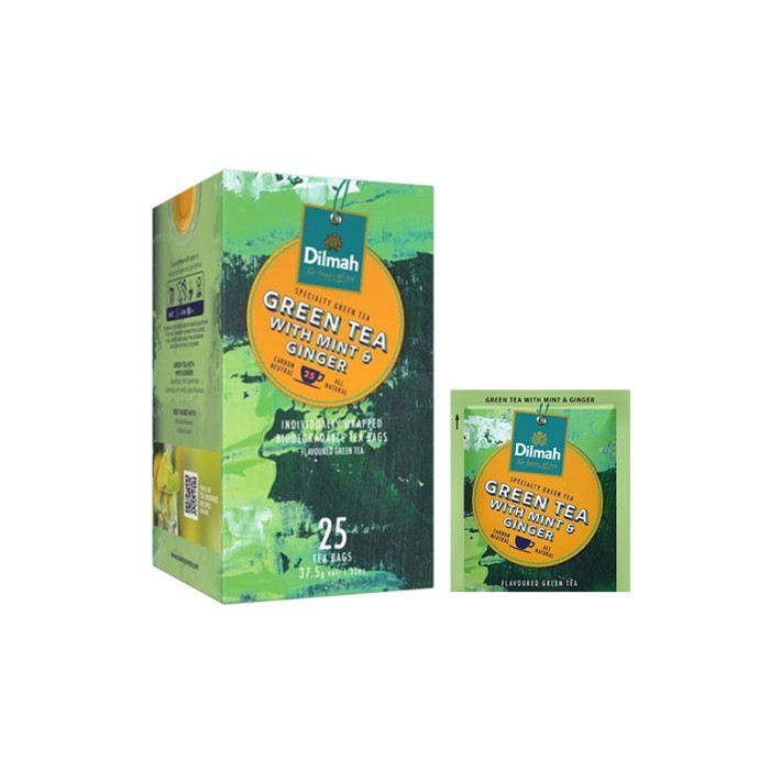 

TERLARIS DILMAH YUM GREEN TEA WITH MINT & GINGER 25S - TEH CELUP MURAH!!! MURAH