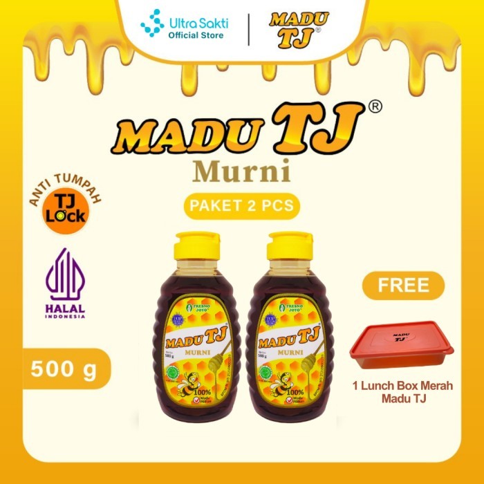 

TERLARIS PAKET 2 MADU TJ MURNI 500GR [FREE LUNCH BOX MERAH MADU TJ] MURAH!!! MURAH
