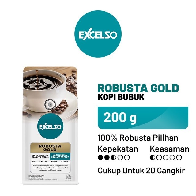 

TERLARIS EXCELSO ROBUSTA GOLD - BUBUK KOPI 200 GR MURAH!!! MURAH