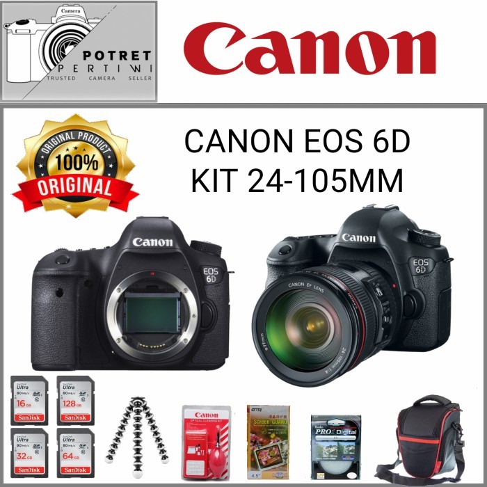 Canon Eos 6D Kit 24-105Mm / Kamera Dslr Canon Eos 6D Kit 24-105Mm