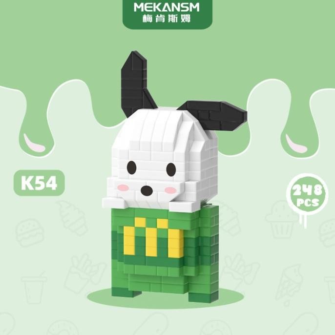 

Mini Bricks Sanrio Melody Purin Kuromi Mcdonalds Food Burger Kentang Original