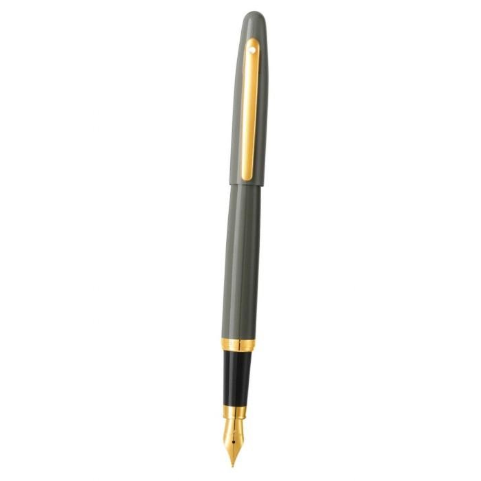 

Sheaffer VFM Glossy Light Gray With PVD Gold-Tone Trim Fountain Pen Original